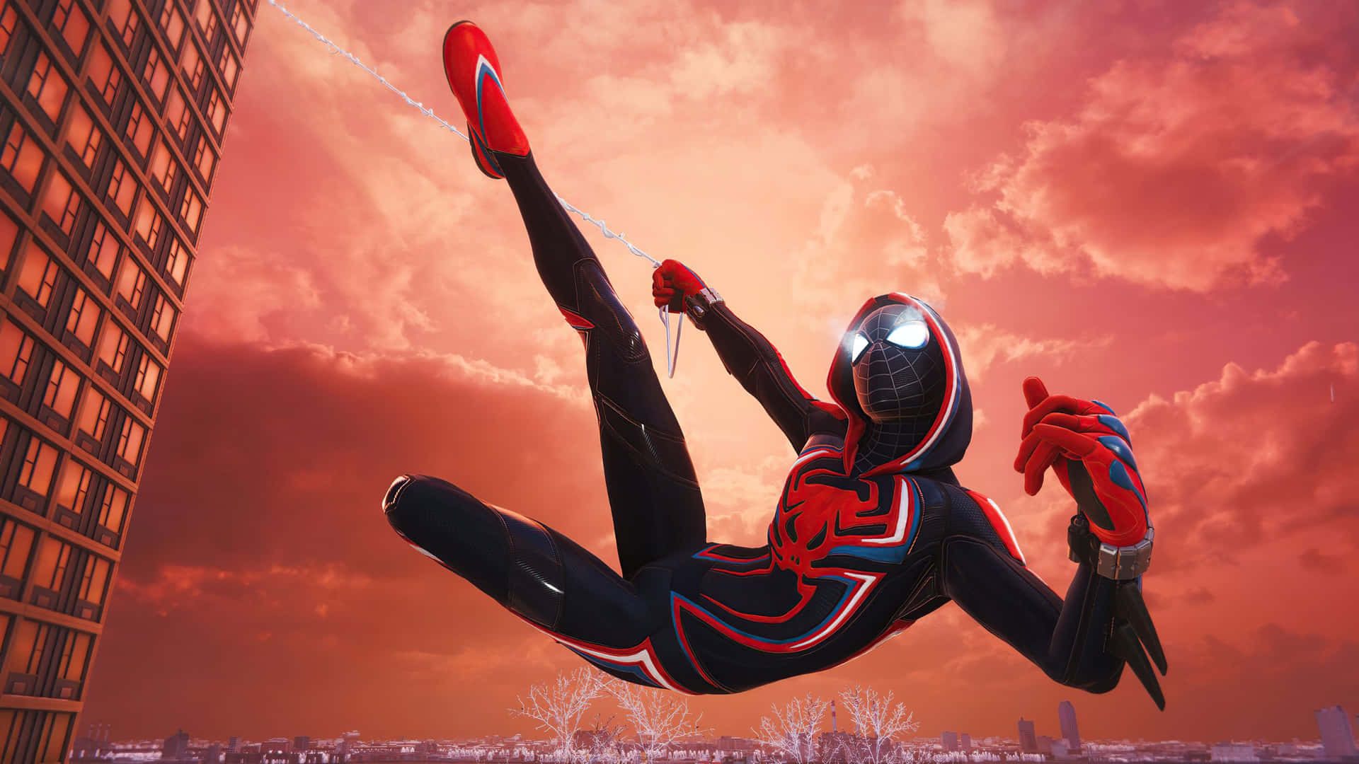 Miles Morales Swinging4 K Background