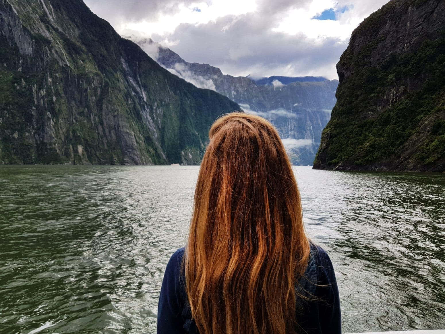Milford Sound Brown Hair Woman