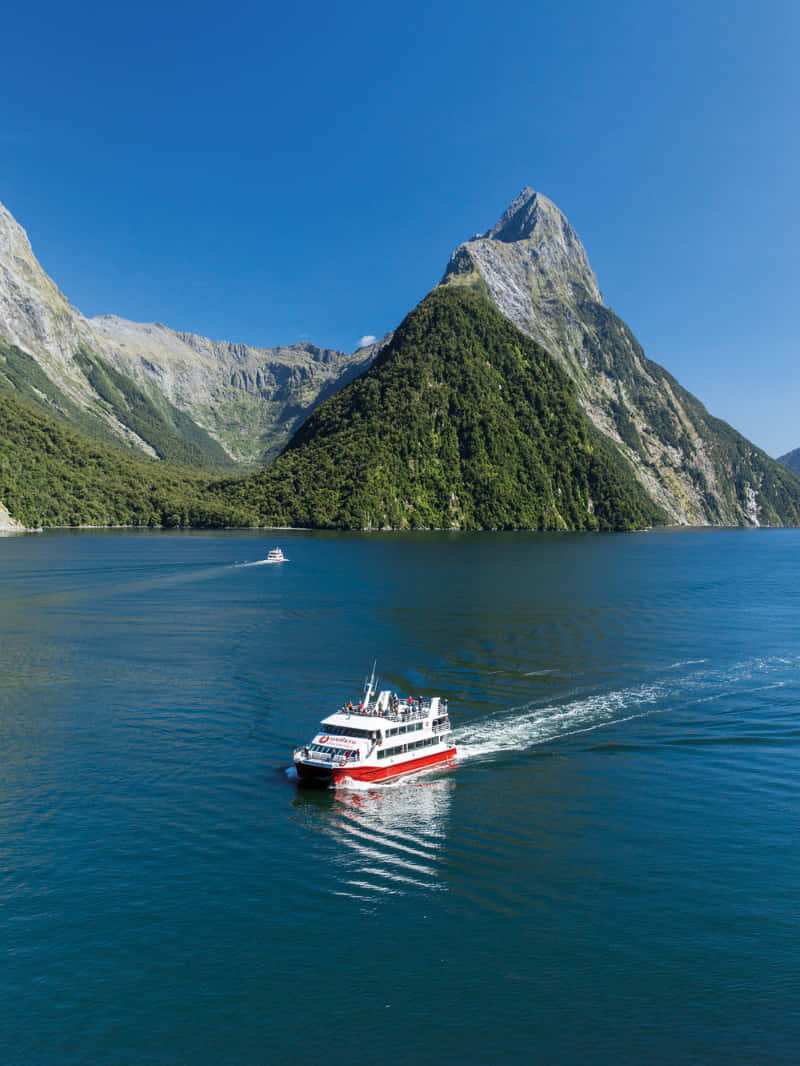 Milford Sound Sailing Ship Background