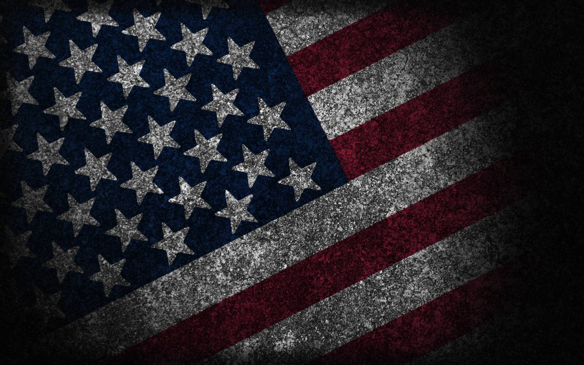 Military American Flag Close Up