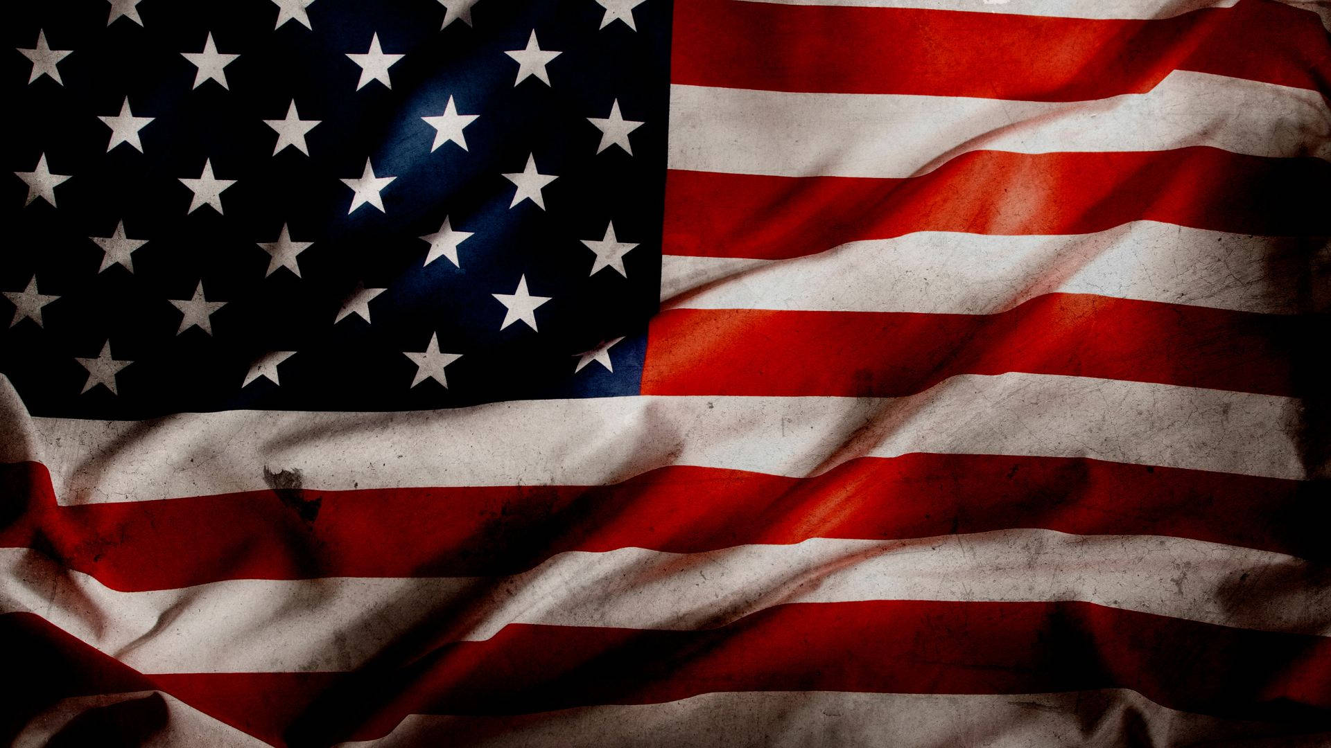 Military American Flag Waving Background