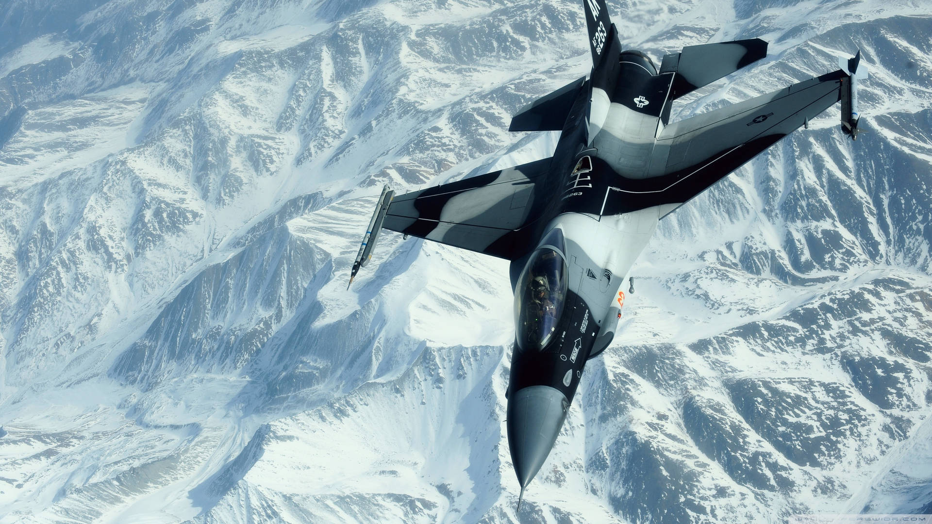 Military Jets Over Mountains Background