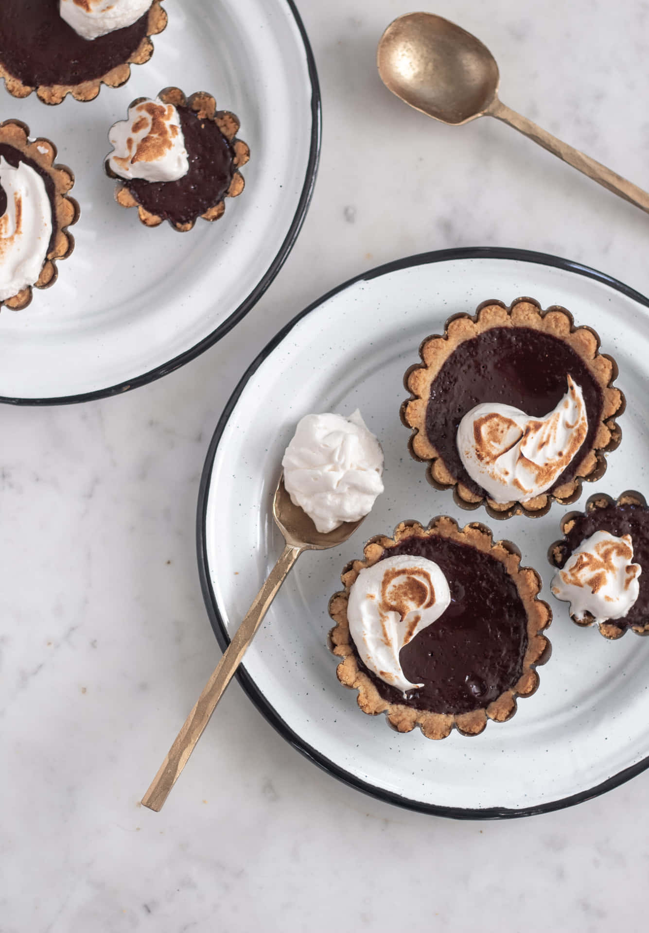 Milk And Choco Tart Background
