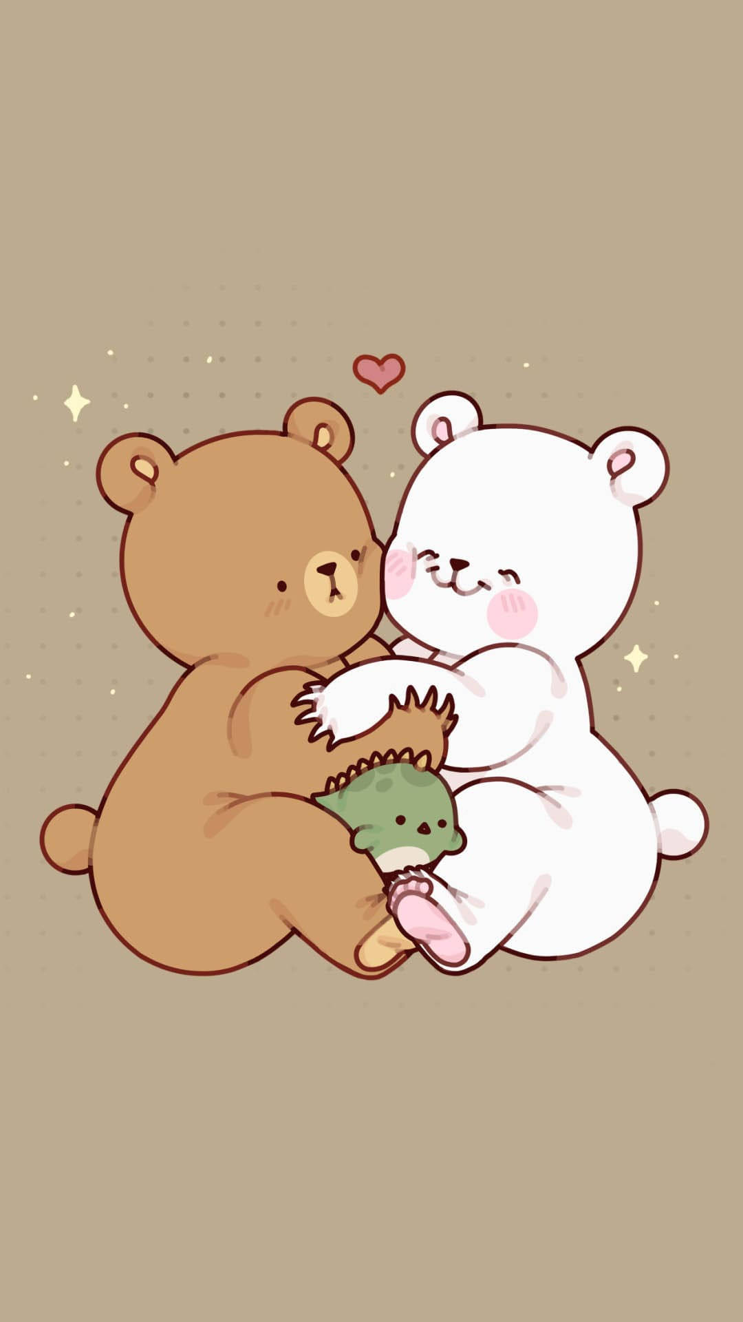 Milk And Mocha Bears Brown Background