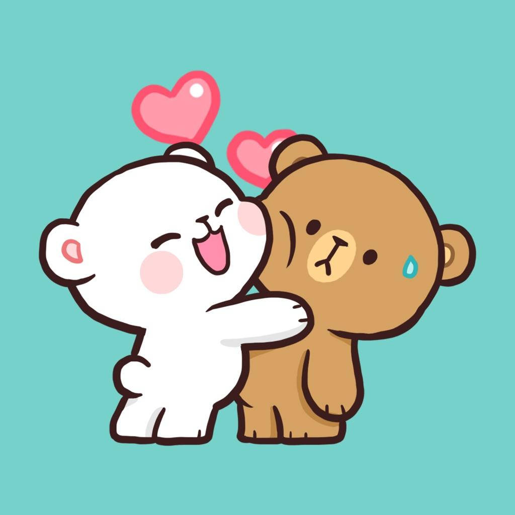 Milk And Mocha Bears Hug Background