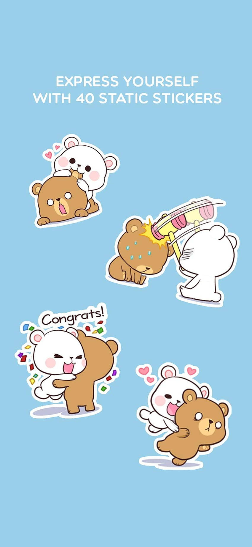 Milk And Mocha Bears Sticker Background