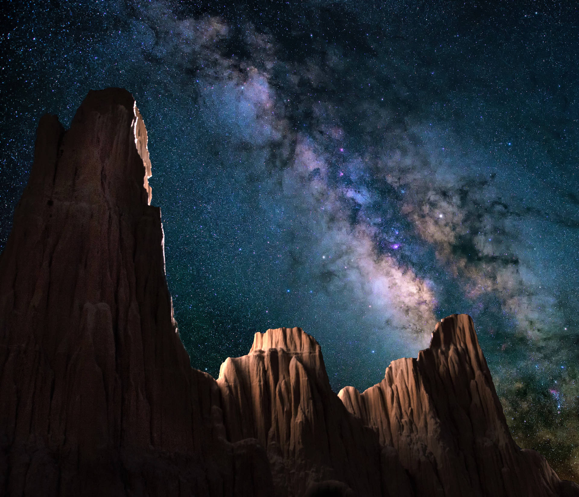 Milky Way 4k Sky Cathedral Gorge State Park Background