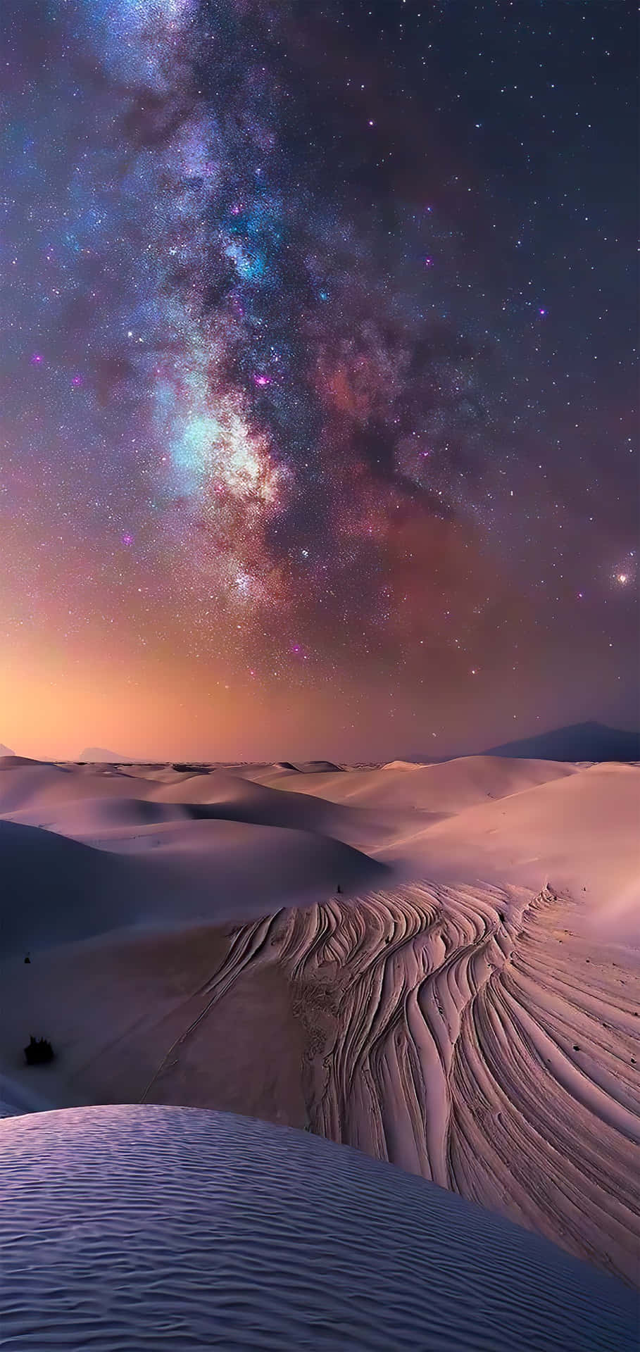 Milky Way Above A Desert Iphone Background