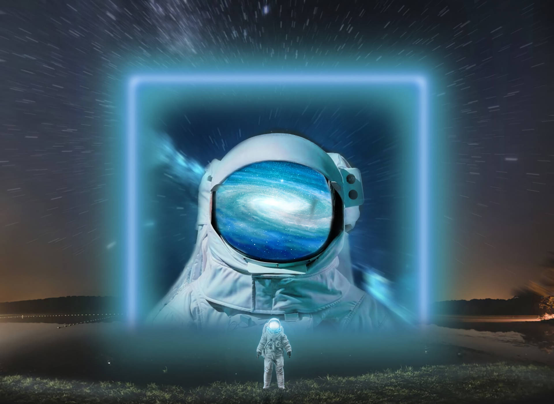 Milky Way Astronaut Background