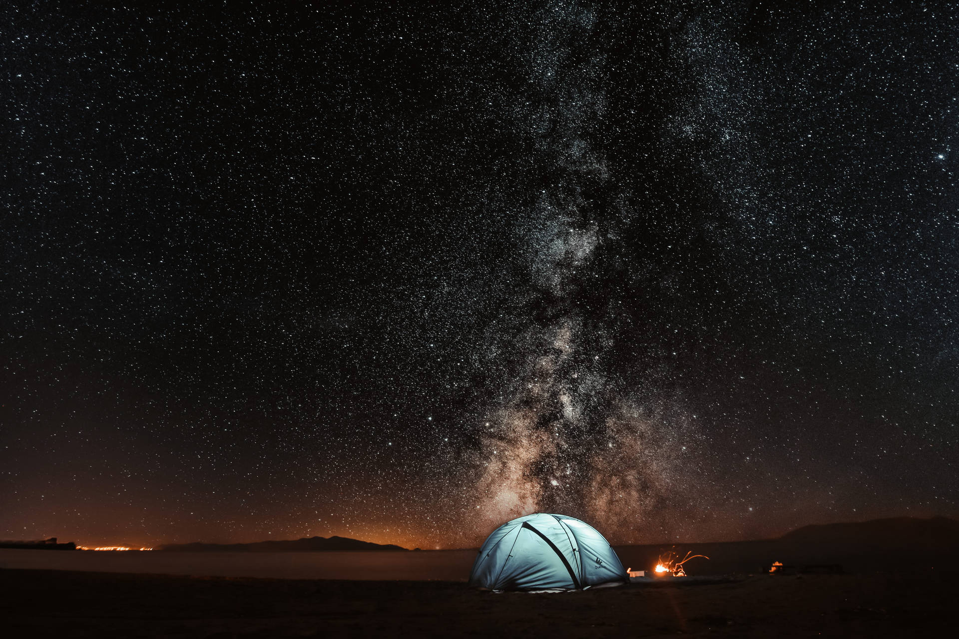 Milky Way Galaxy Camping Background