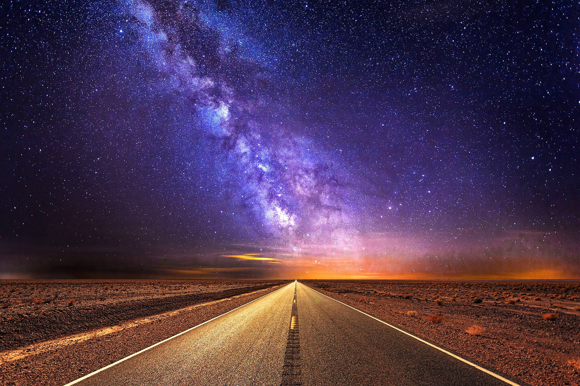 Milky Way Galaxy Highway Background