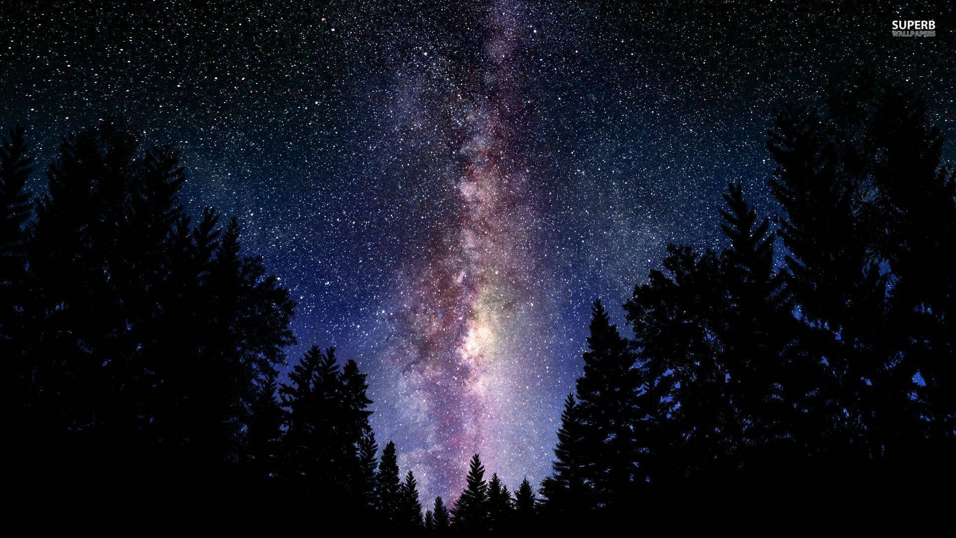Milky Way In The Night Sky Background