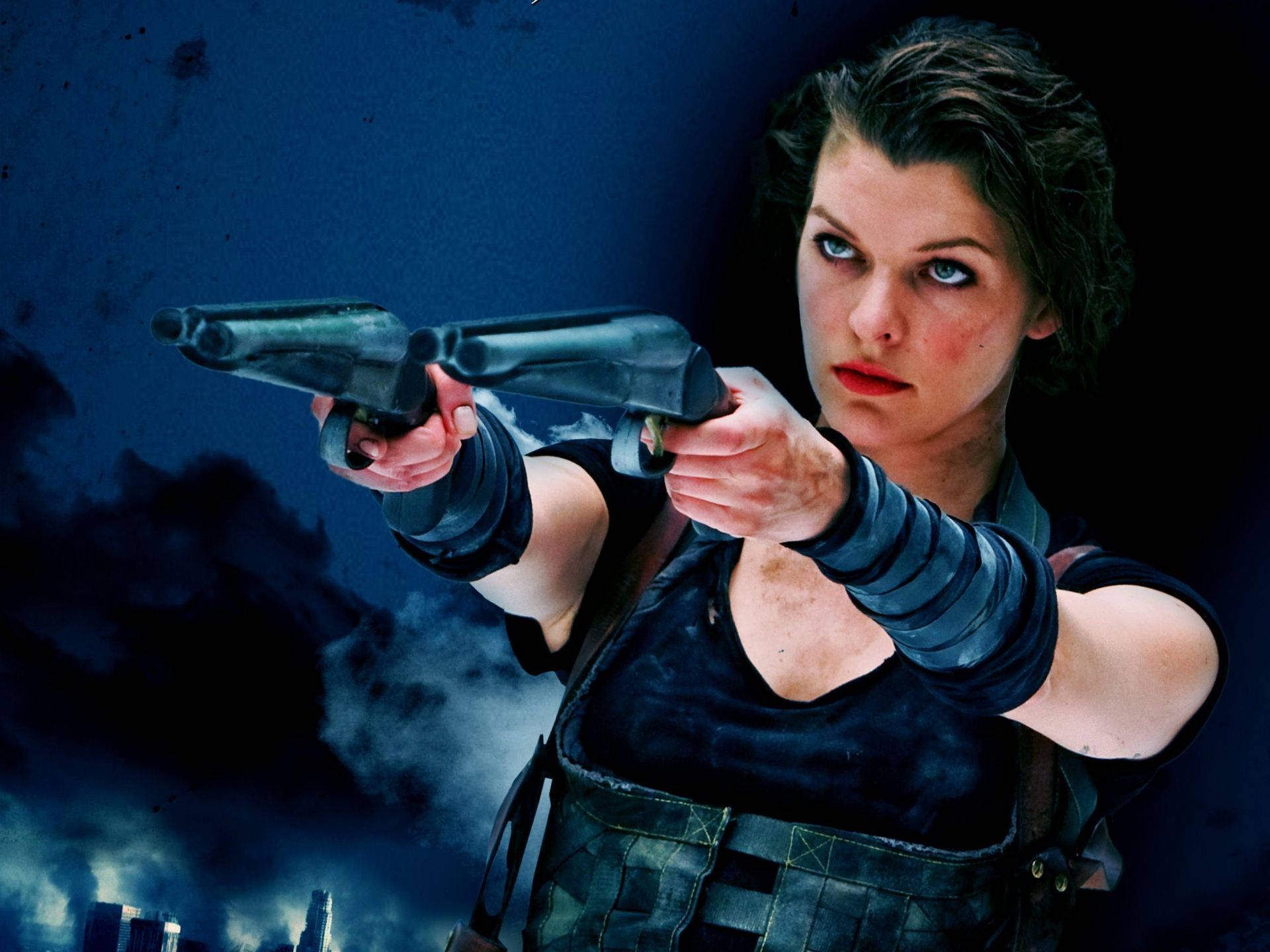 Milla Jovovich Alice Resident Evil Action Background