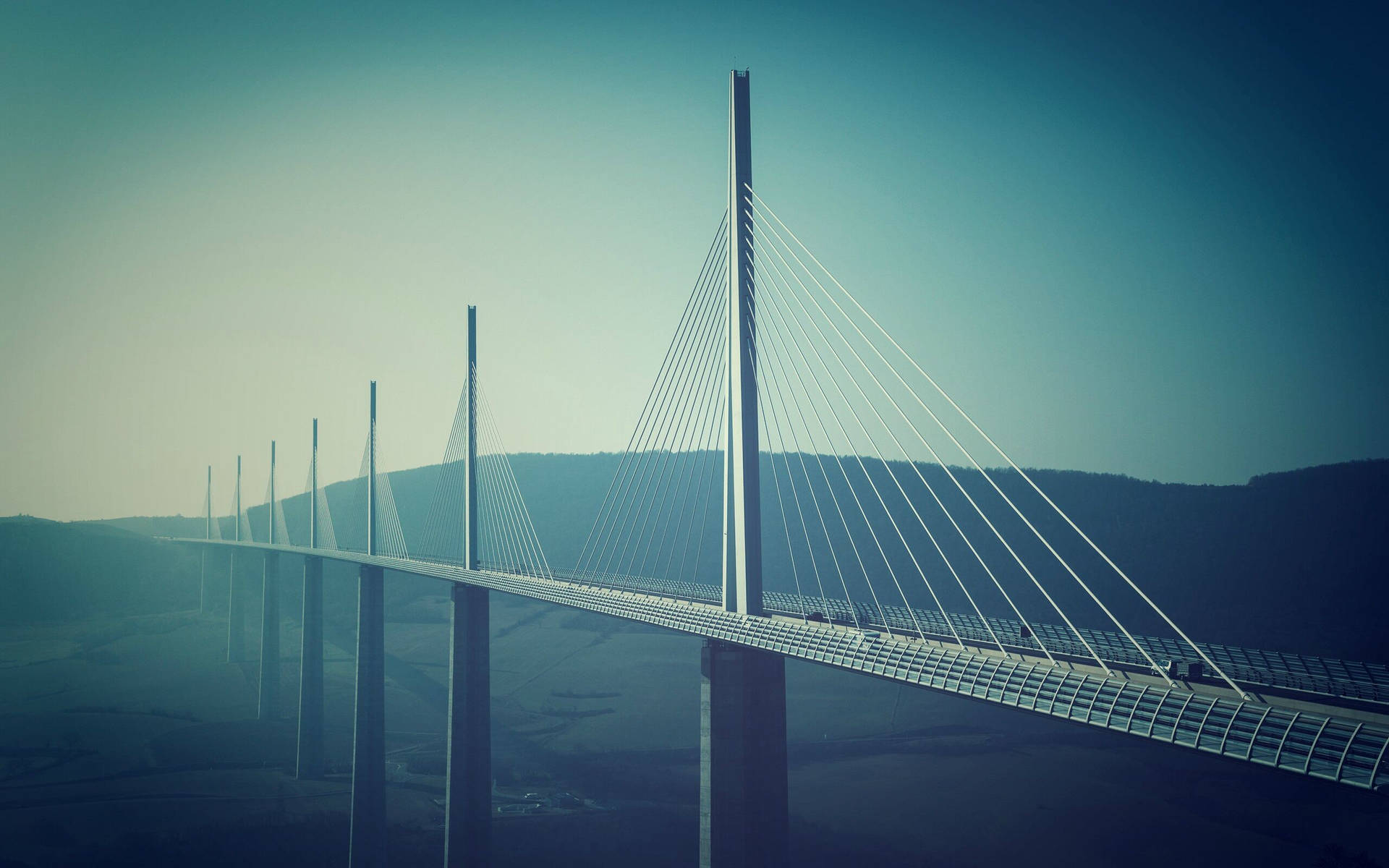 Millau Viaduct Civil Engineering Desktop Background