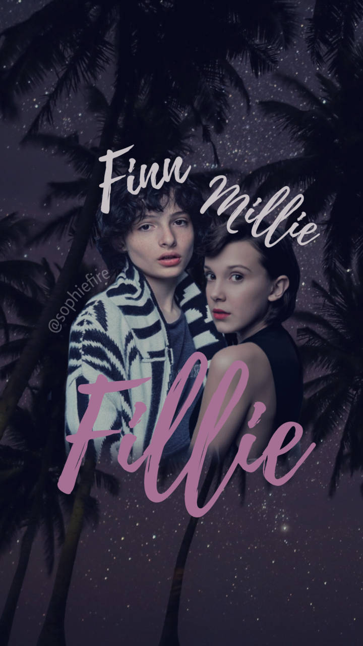 Millie Bobby Brown And Finn Wolfhard At An Event Background