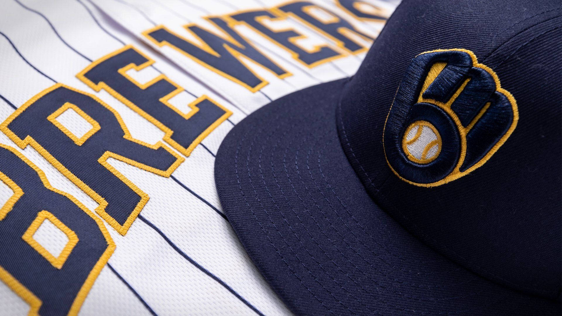 Milwaukee Brewers Hat And Jersey Background