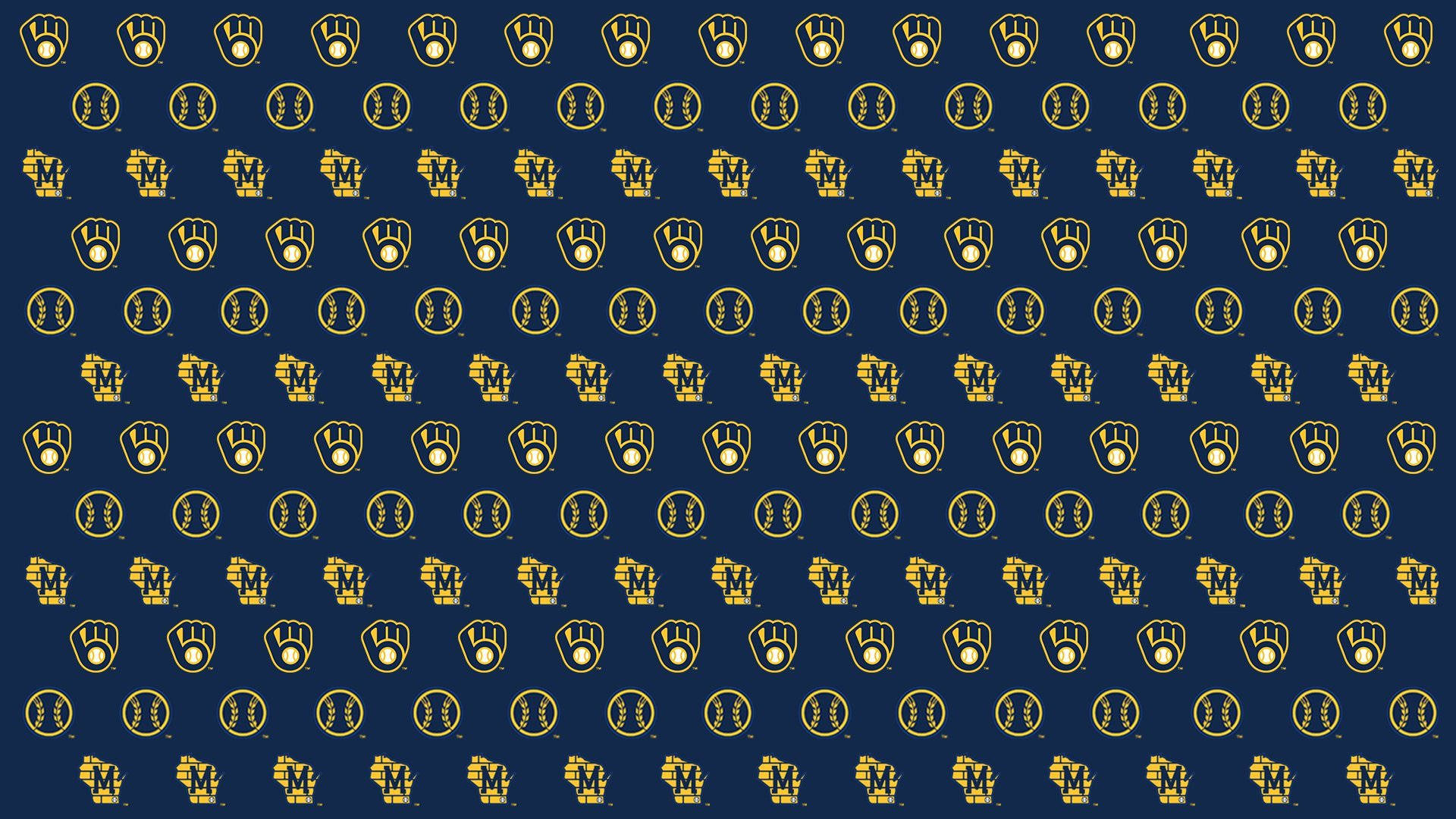 Milwaukee Brewers Pattern Poster