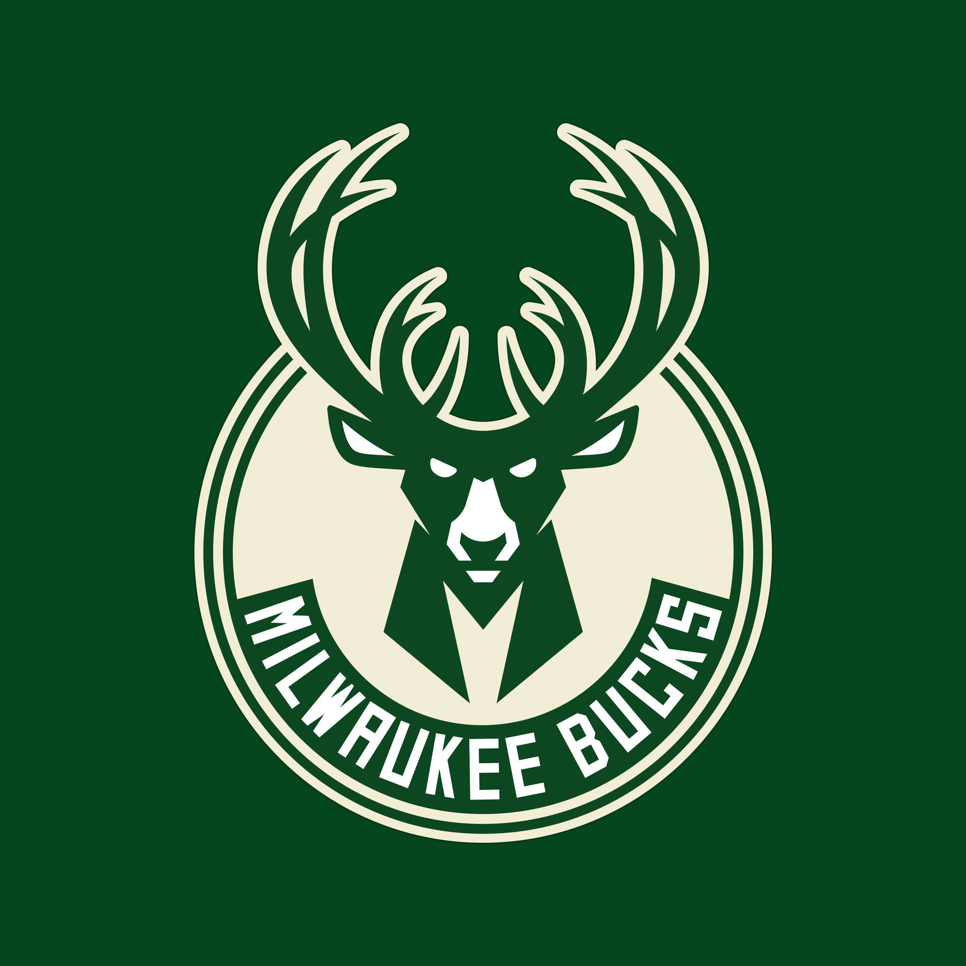 Milwaukee Bucks Green Antler Background