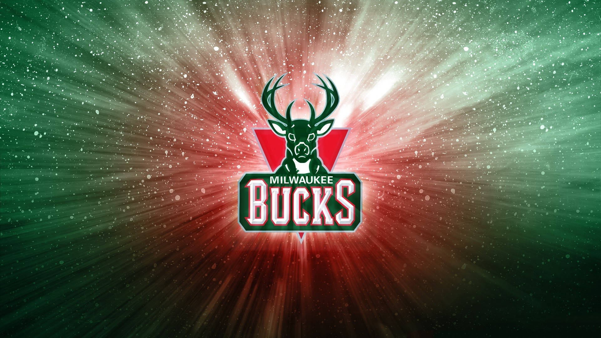 Milwaukee Bucks In Green And Red Background