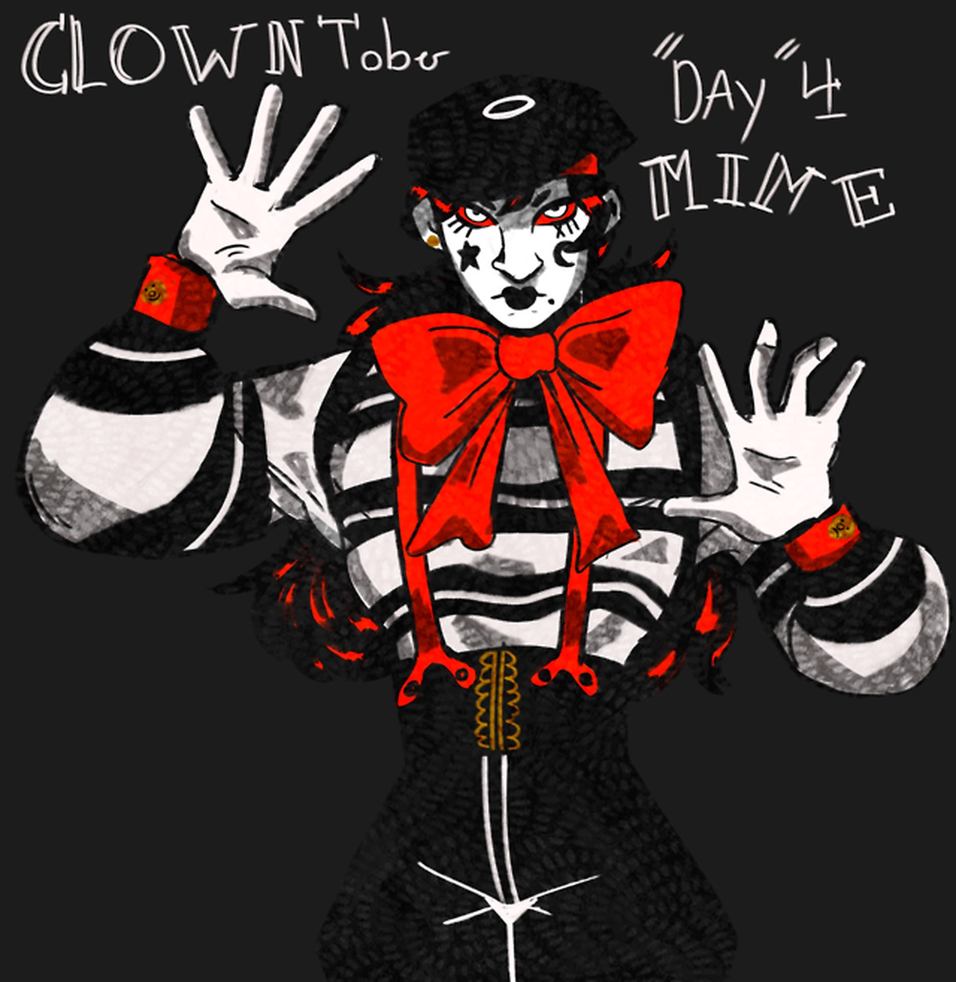 Mime Clown Artwork Background