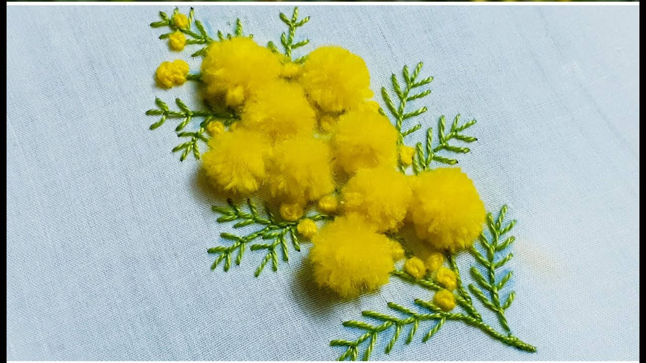 Mimosa Flowers Embroidery