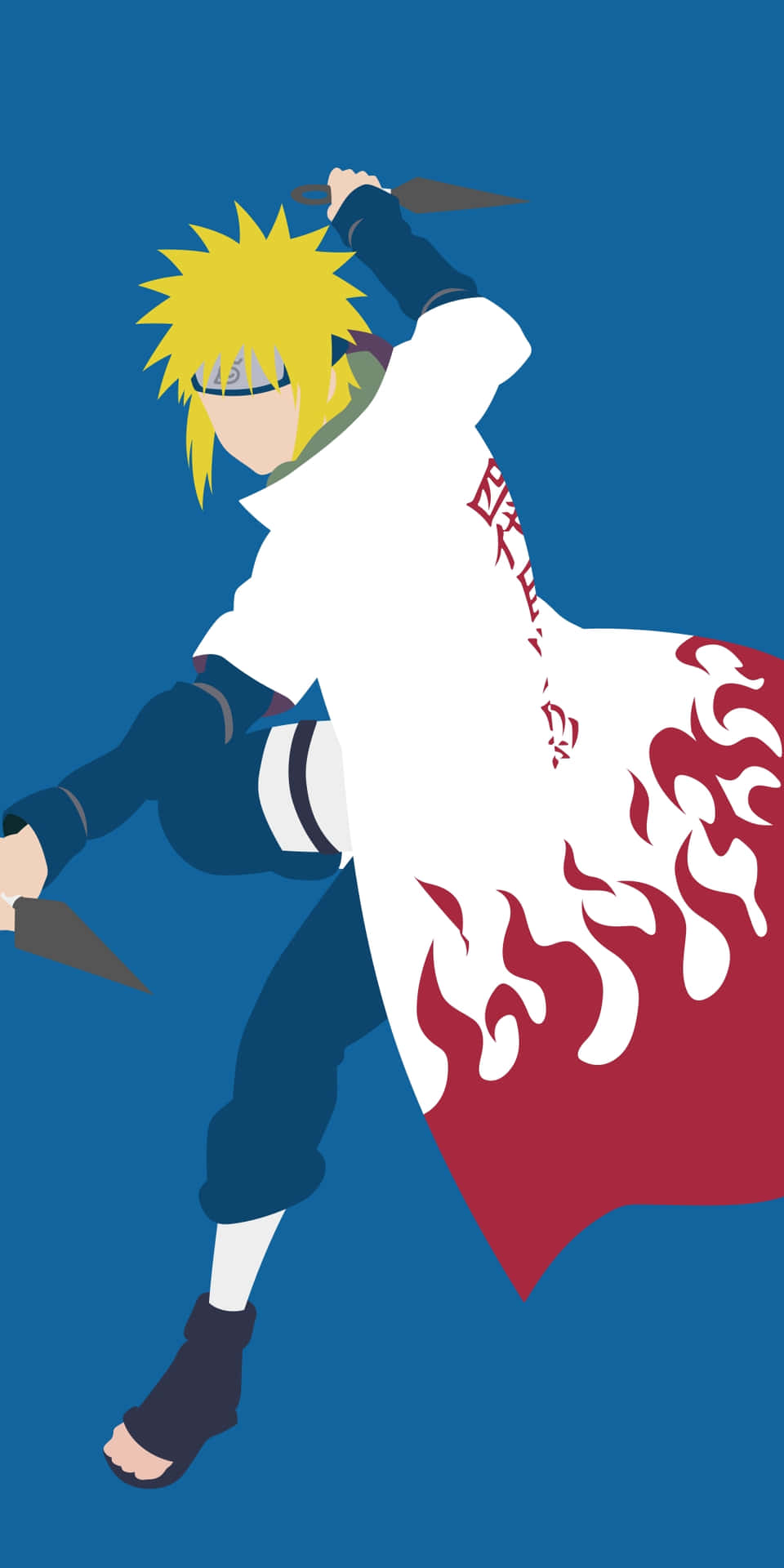 Minato Namikaze Fourth Hokage Vector Art Background