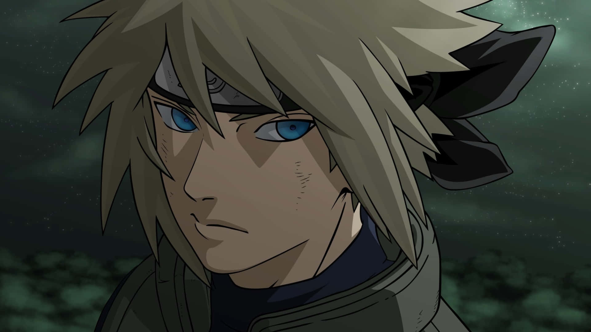 Minato Namikaze Intense Look Background