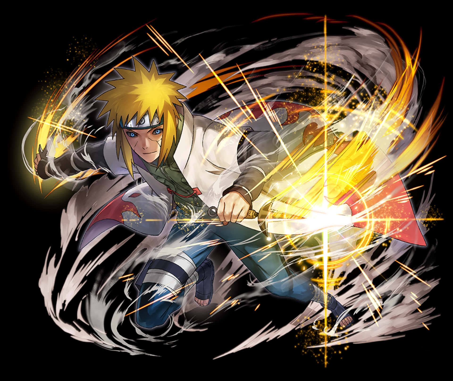 Minato Namikaze Rasengan Action Background