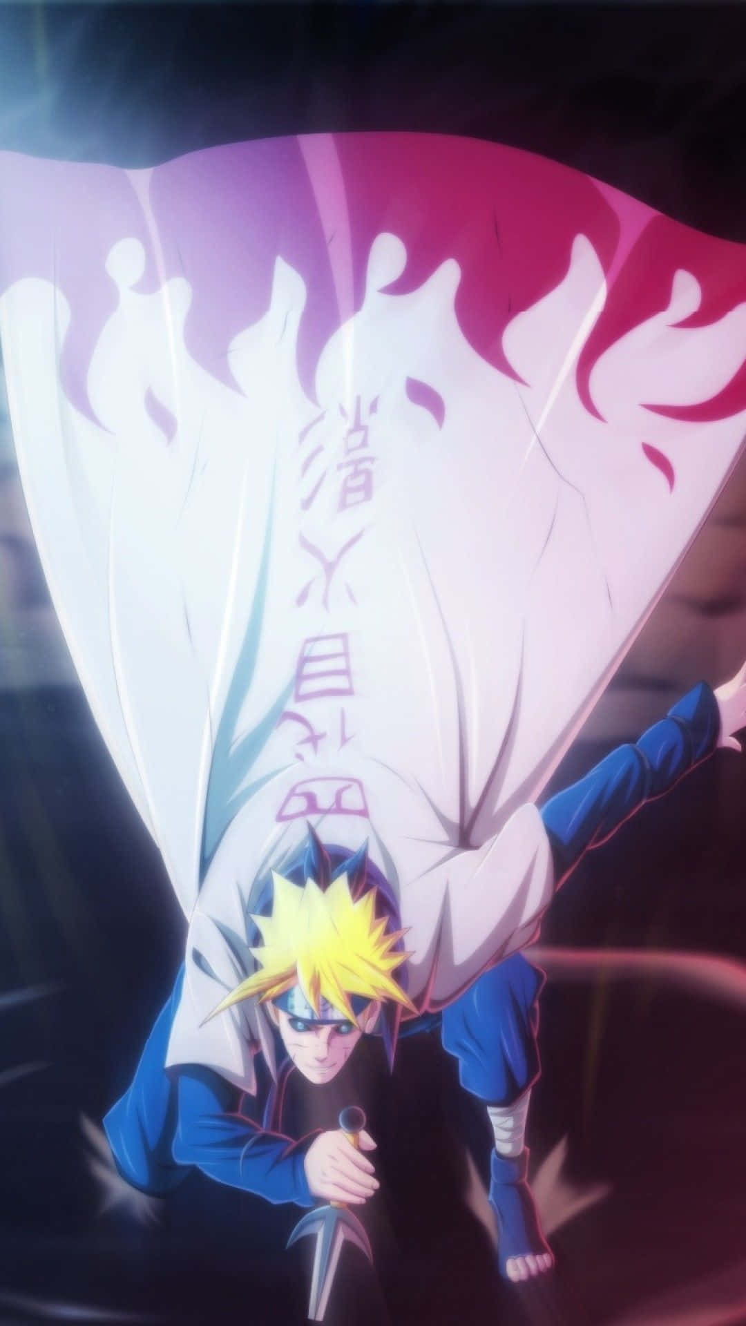 Minato Namikazewith Flying Raijin Kunai Background