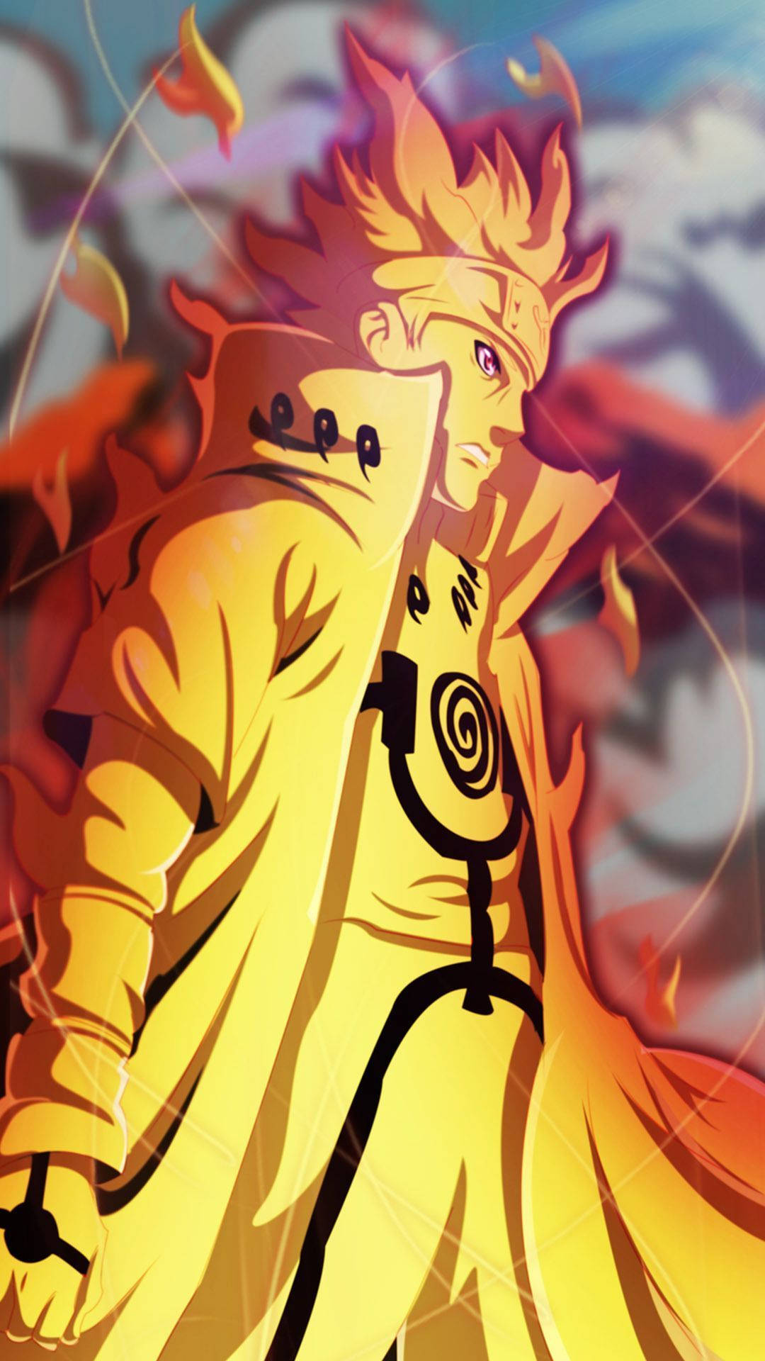 Minato Surrounding With Fire Background