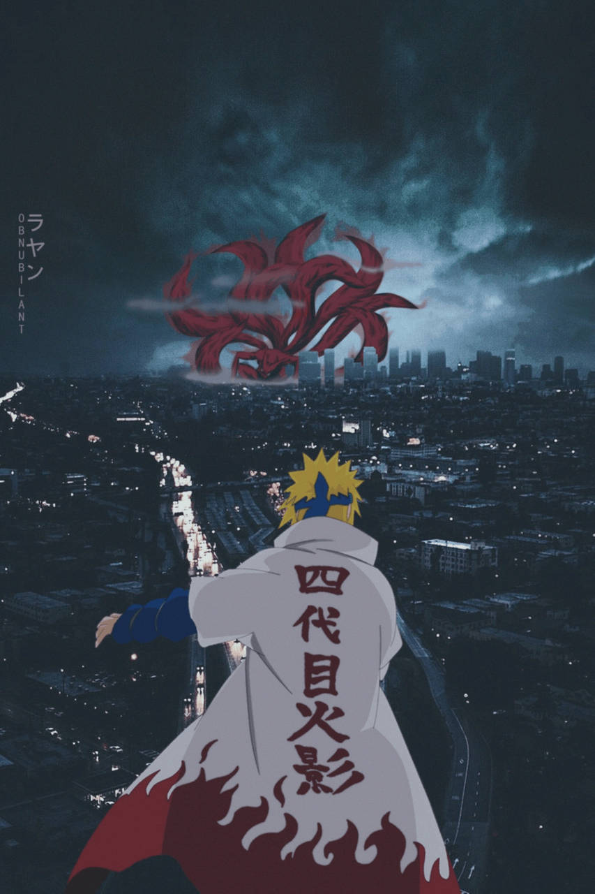 Minato Vs Kurama Naruto Aesthetic Background