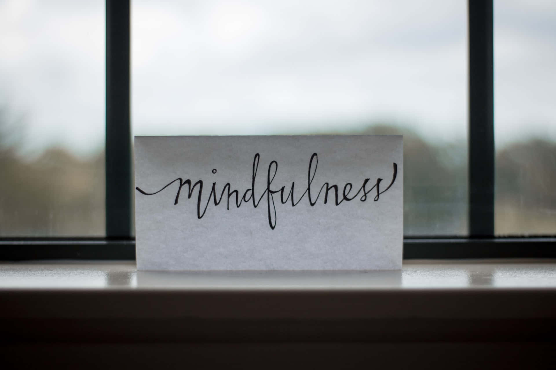 Mindfulness On Paper Background