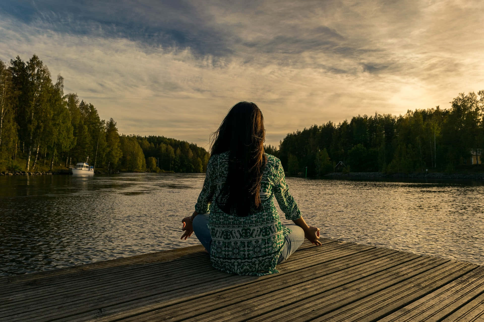 Mindfulness On Small Dock