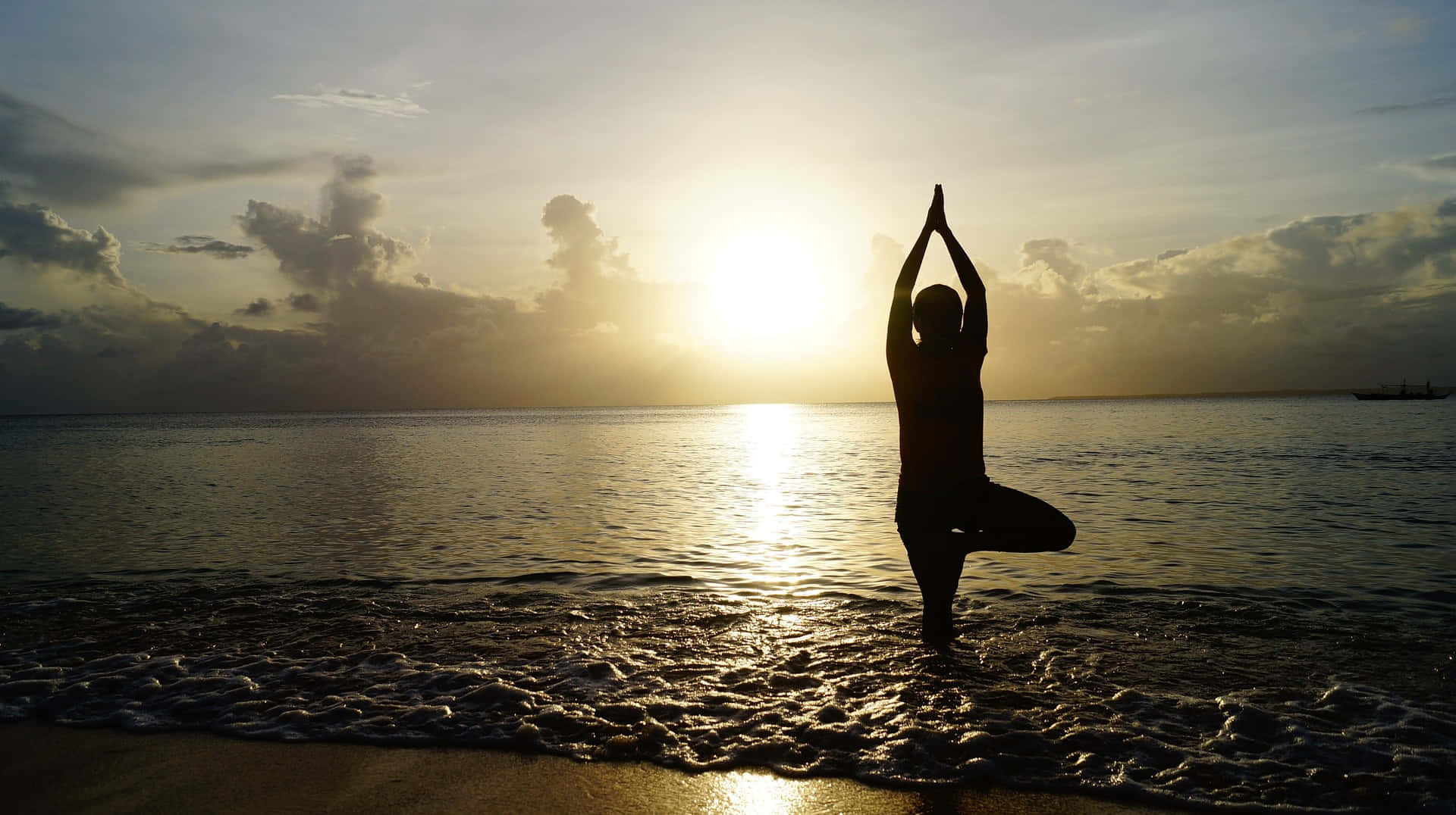 Mindfulness On The Beach Background