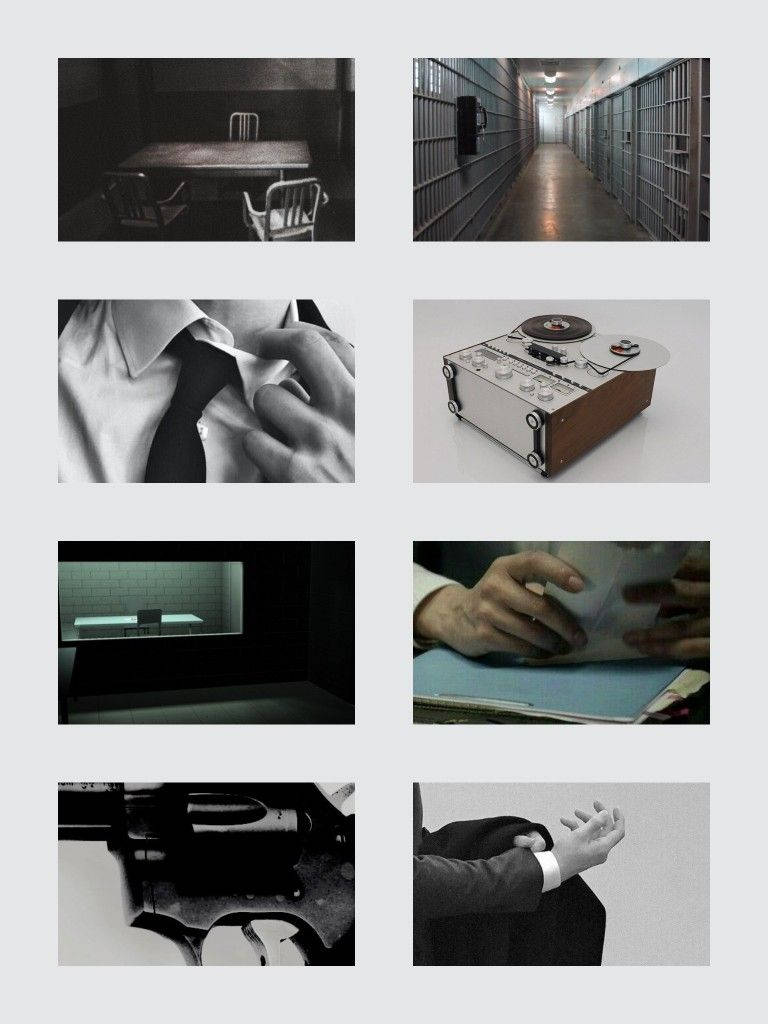 Mindhunter Crime-fan Aesthetic Collage Background