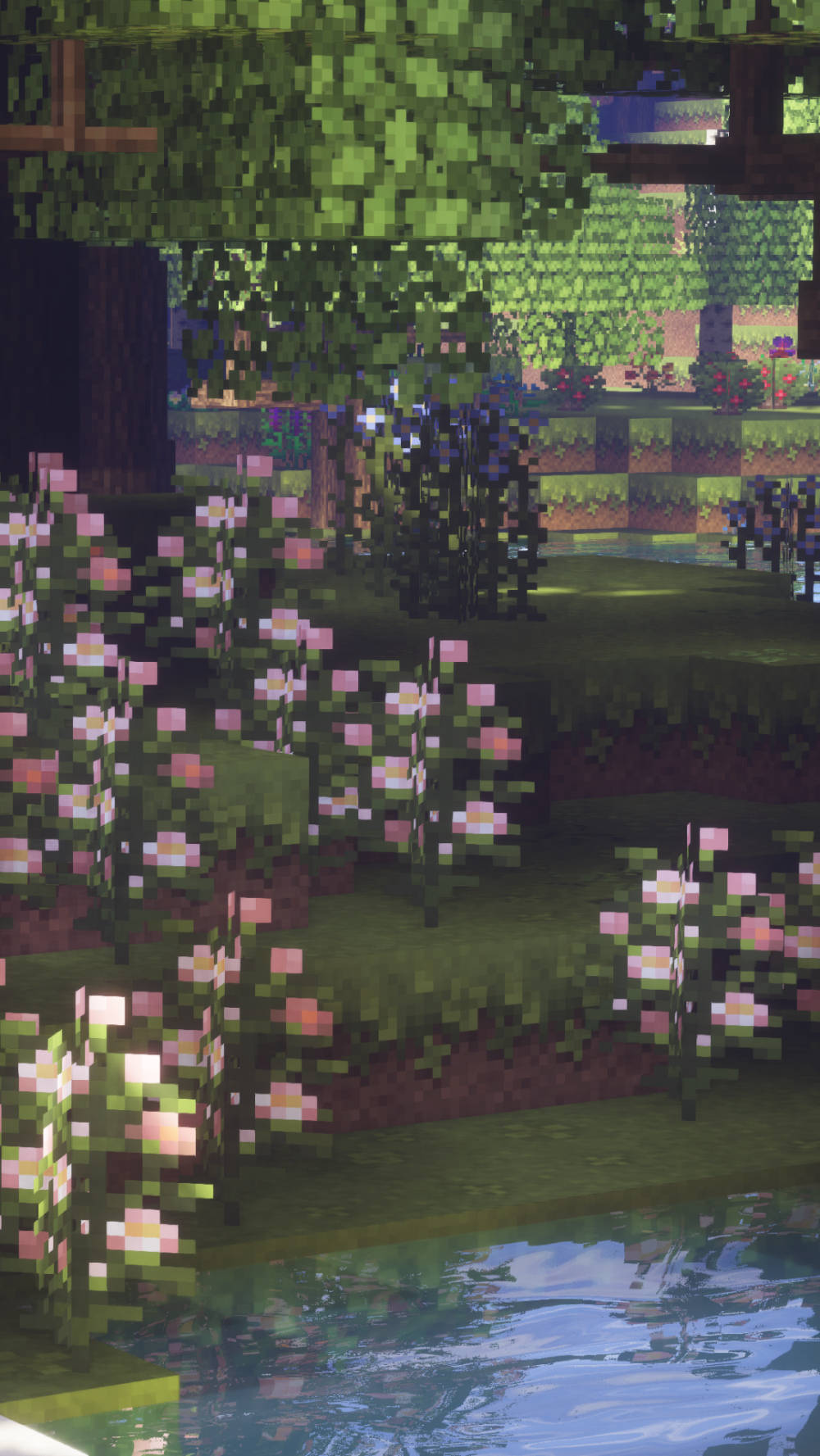 Minecraft Aesthetic Flower Garden Background