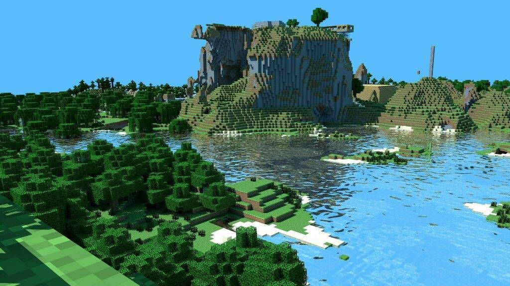 Minecraft Aesthetic Green Lake Nature