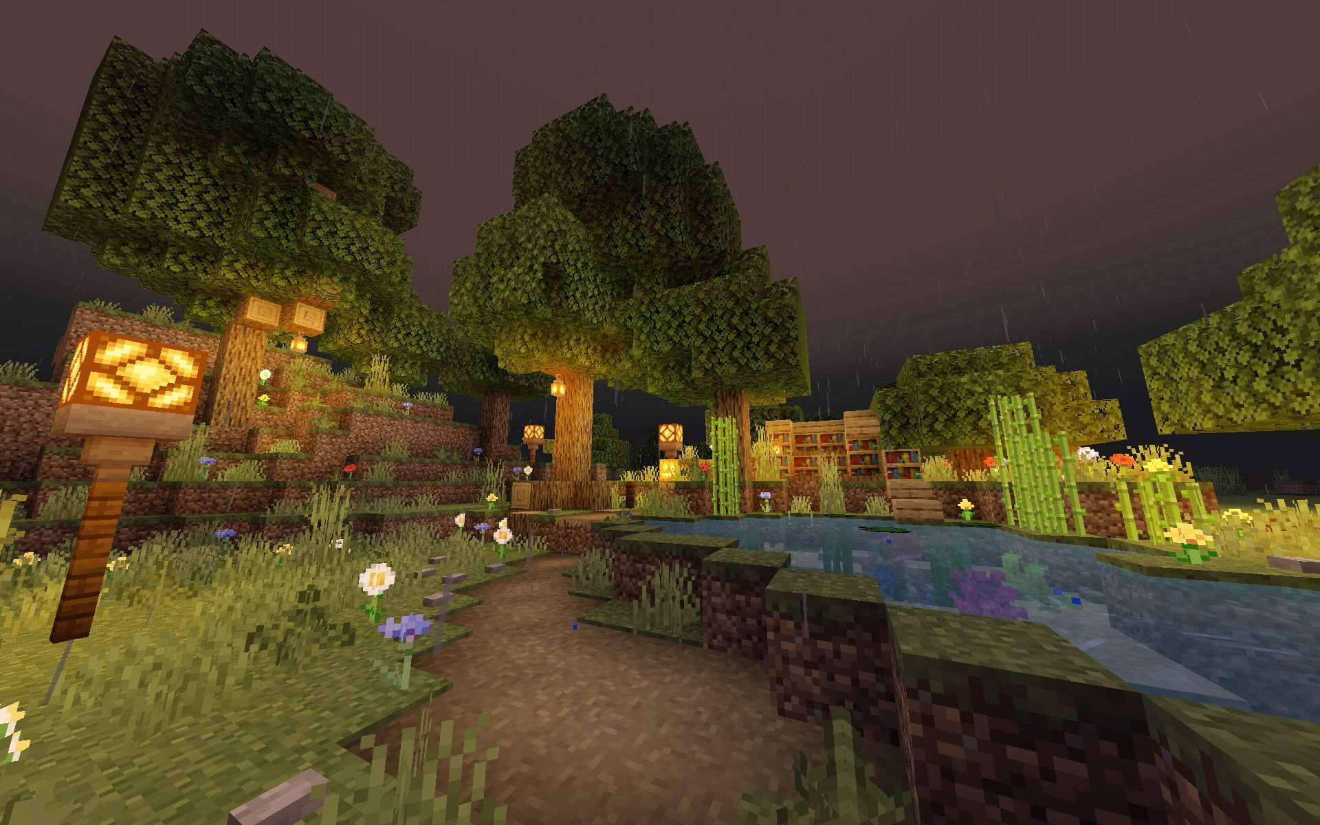 Minecraft Aesthetic Tree Park