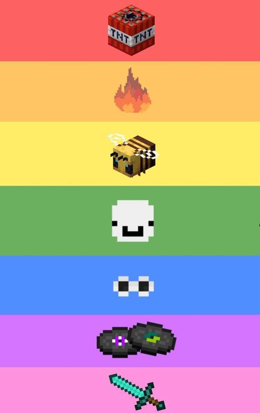 Minecraft Android Rainbow Background