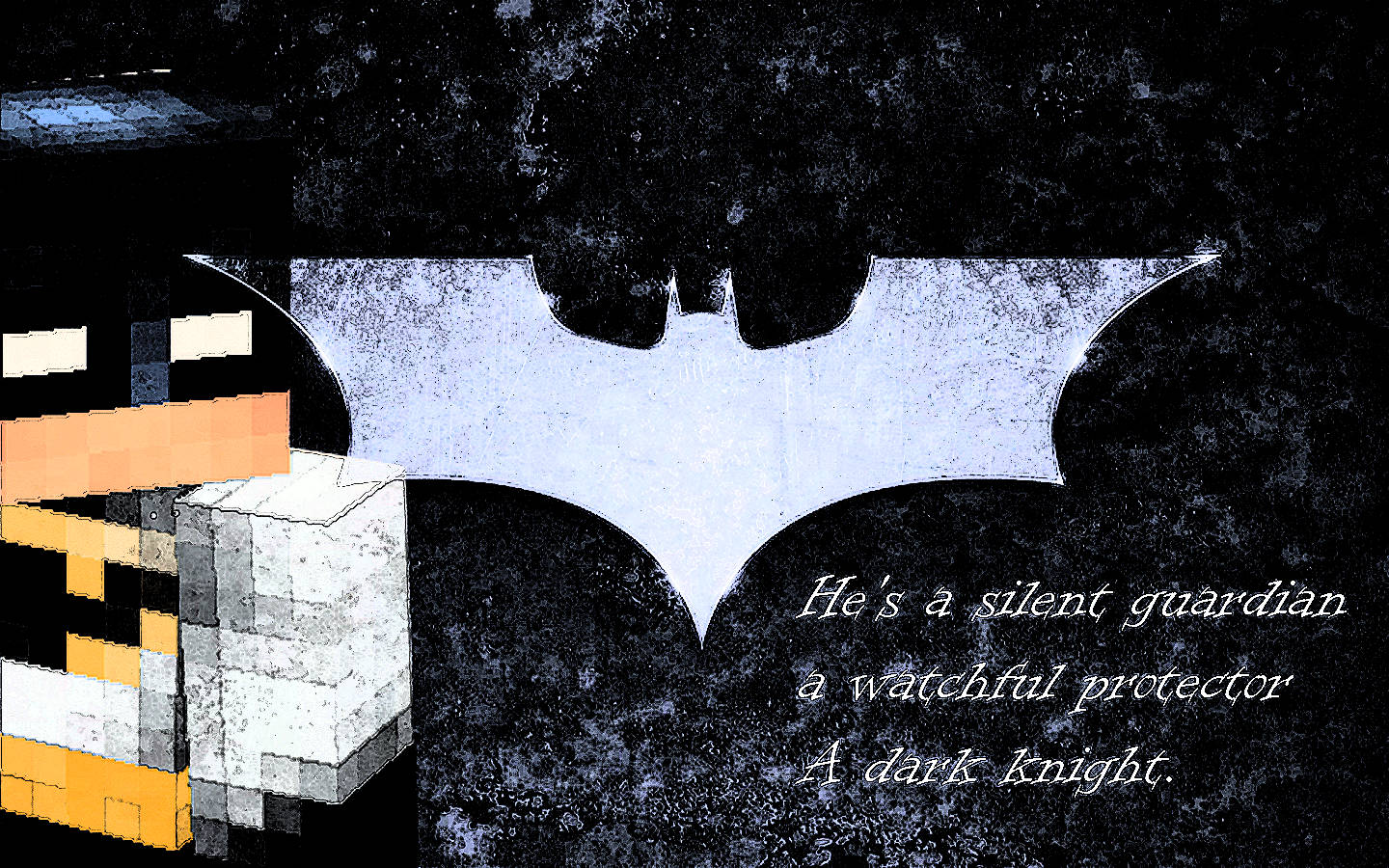 Minecraft Batman Quotes Background