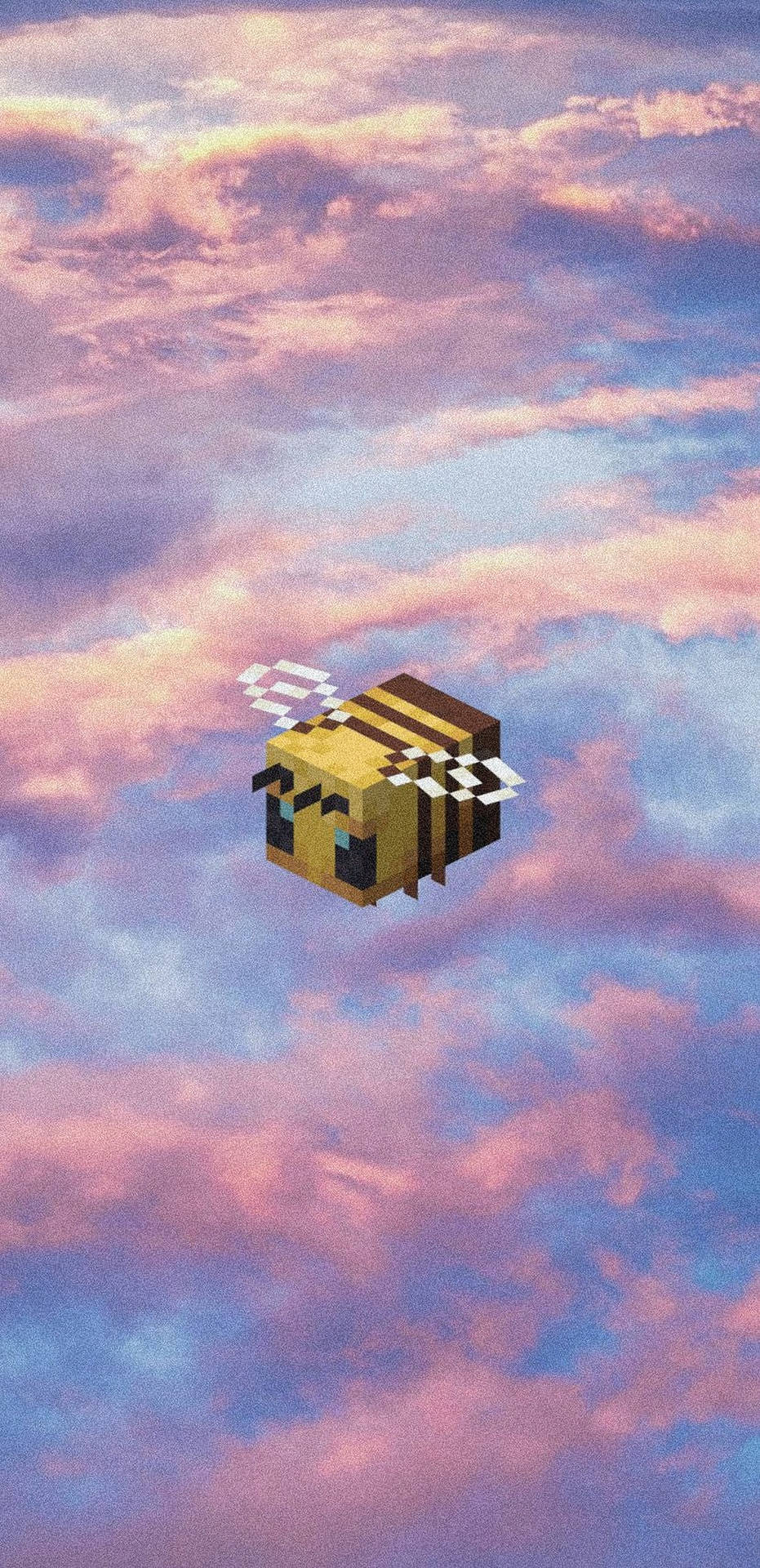 Minecraft Bee Aesthetic Clouds Background