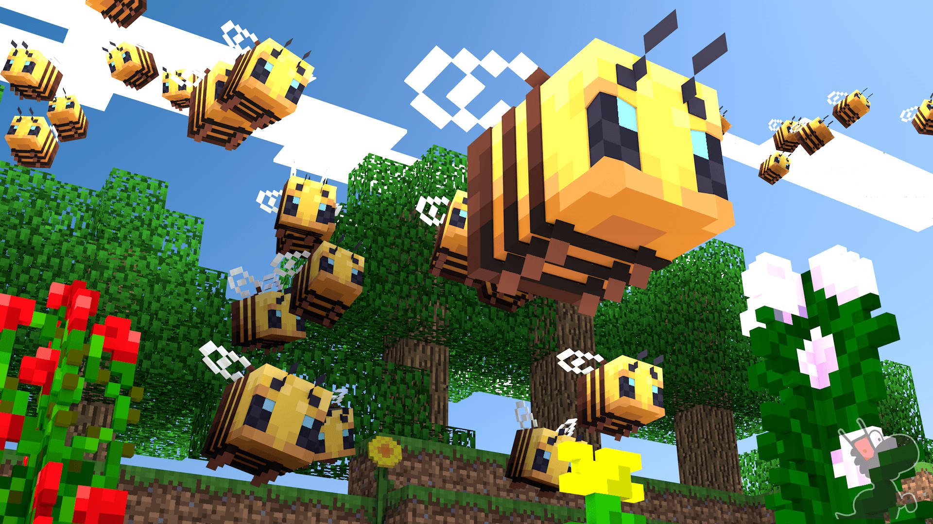 Minecraft Colonies Of Bees Background
