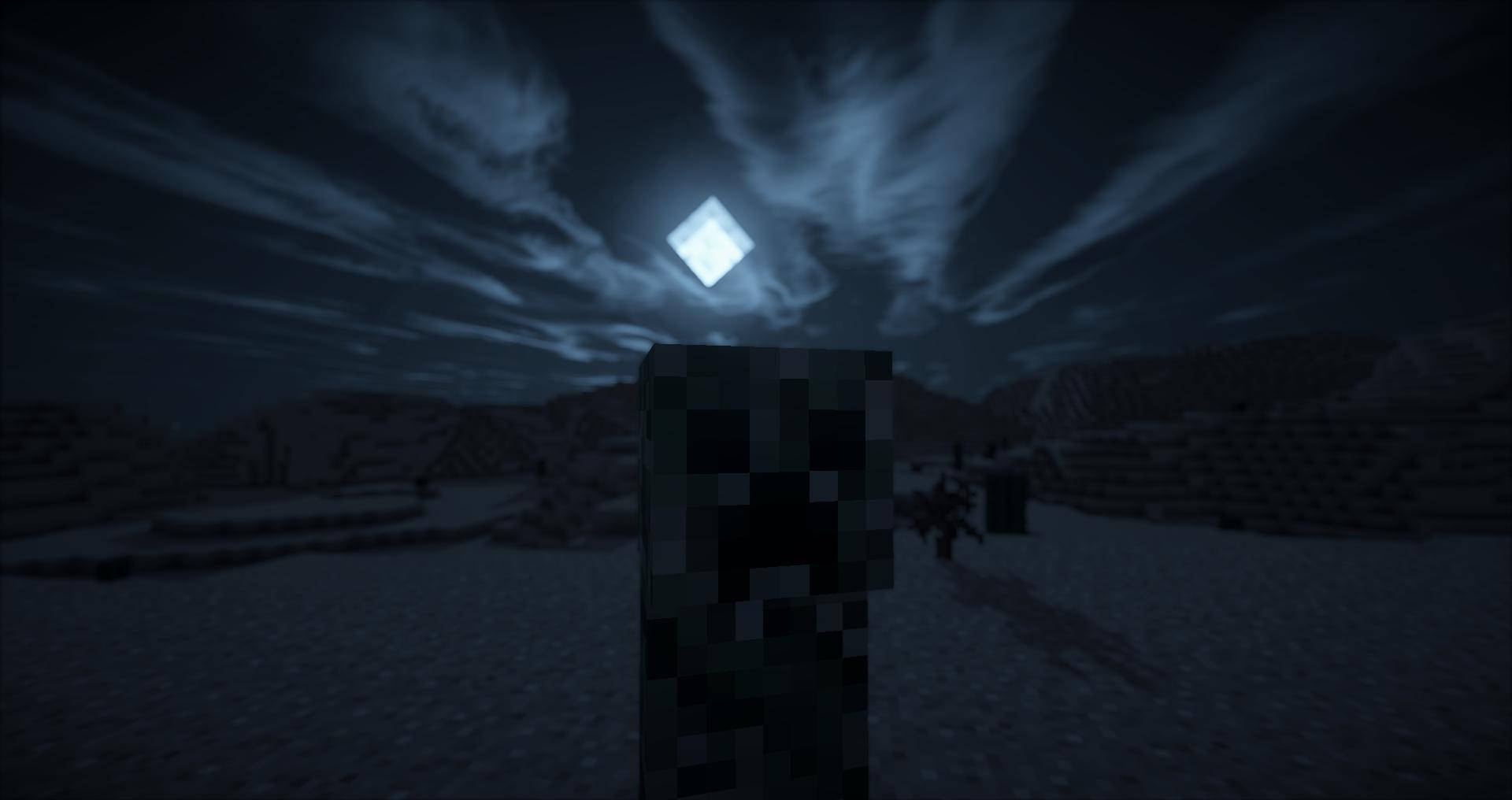 Minecraft Creeper At Night