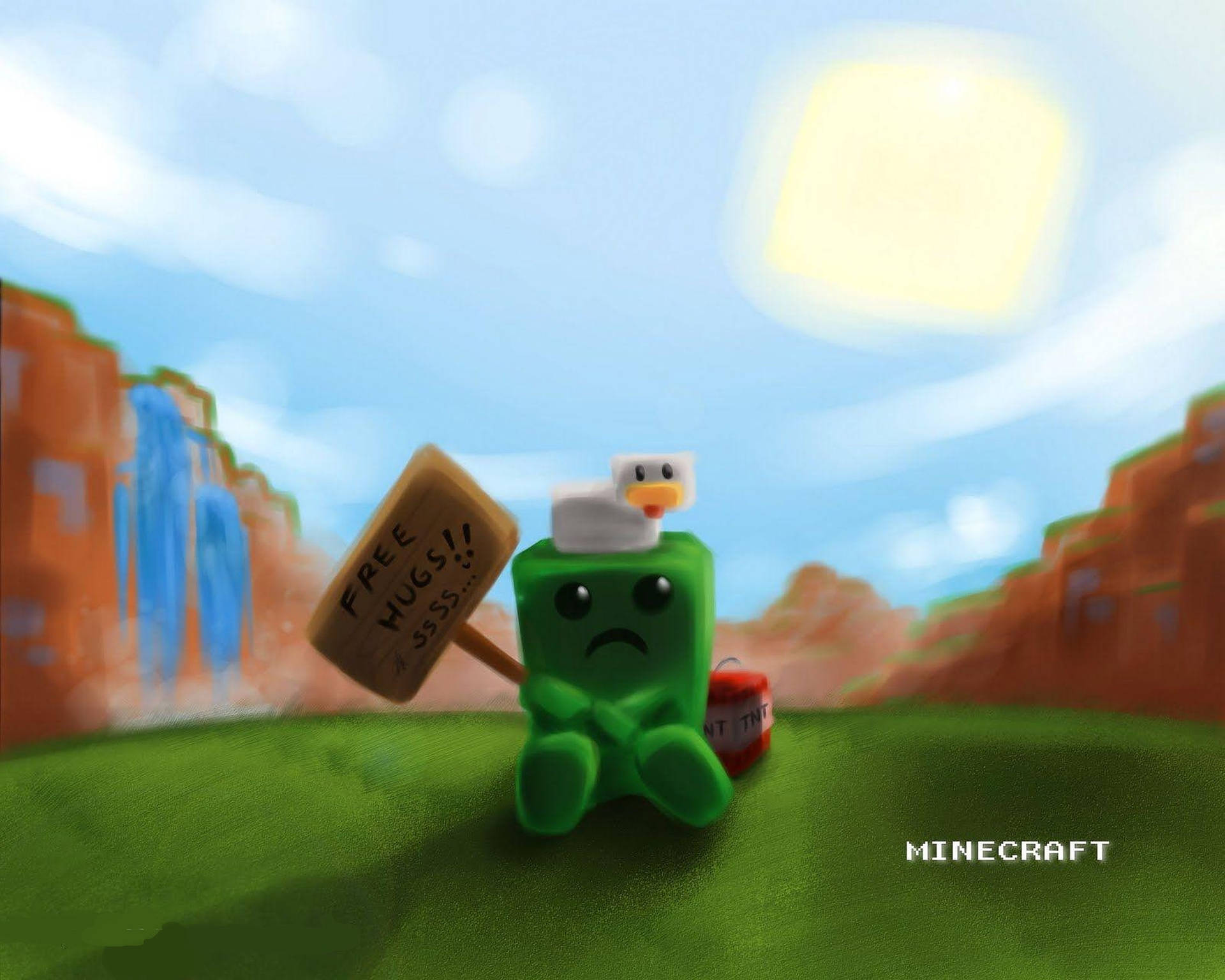 Minecraft Creeper Fan Art Background