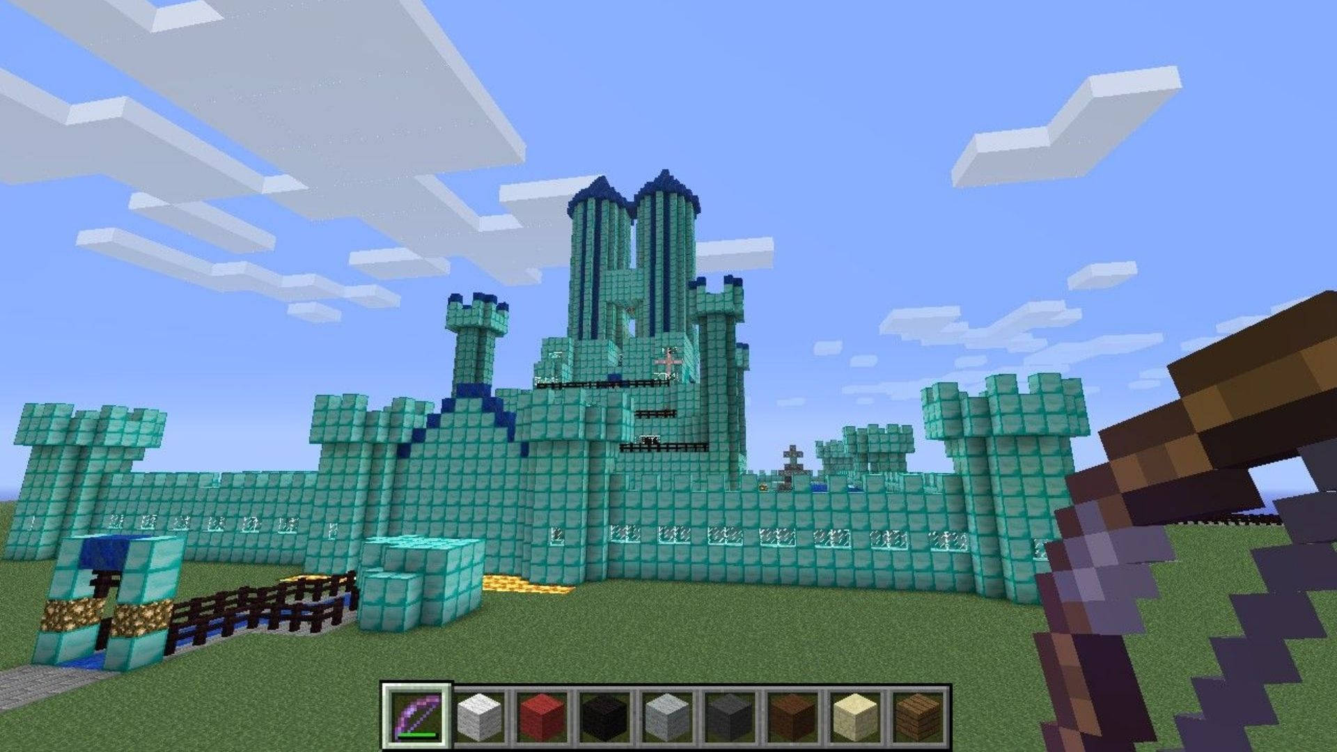 Minecraft Diamond Castle Background