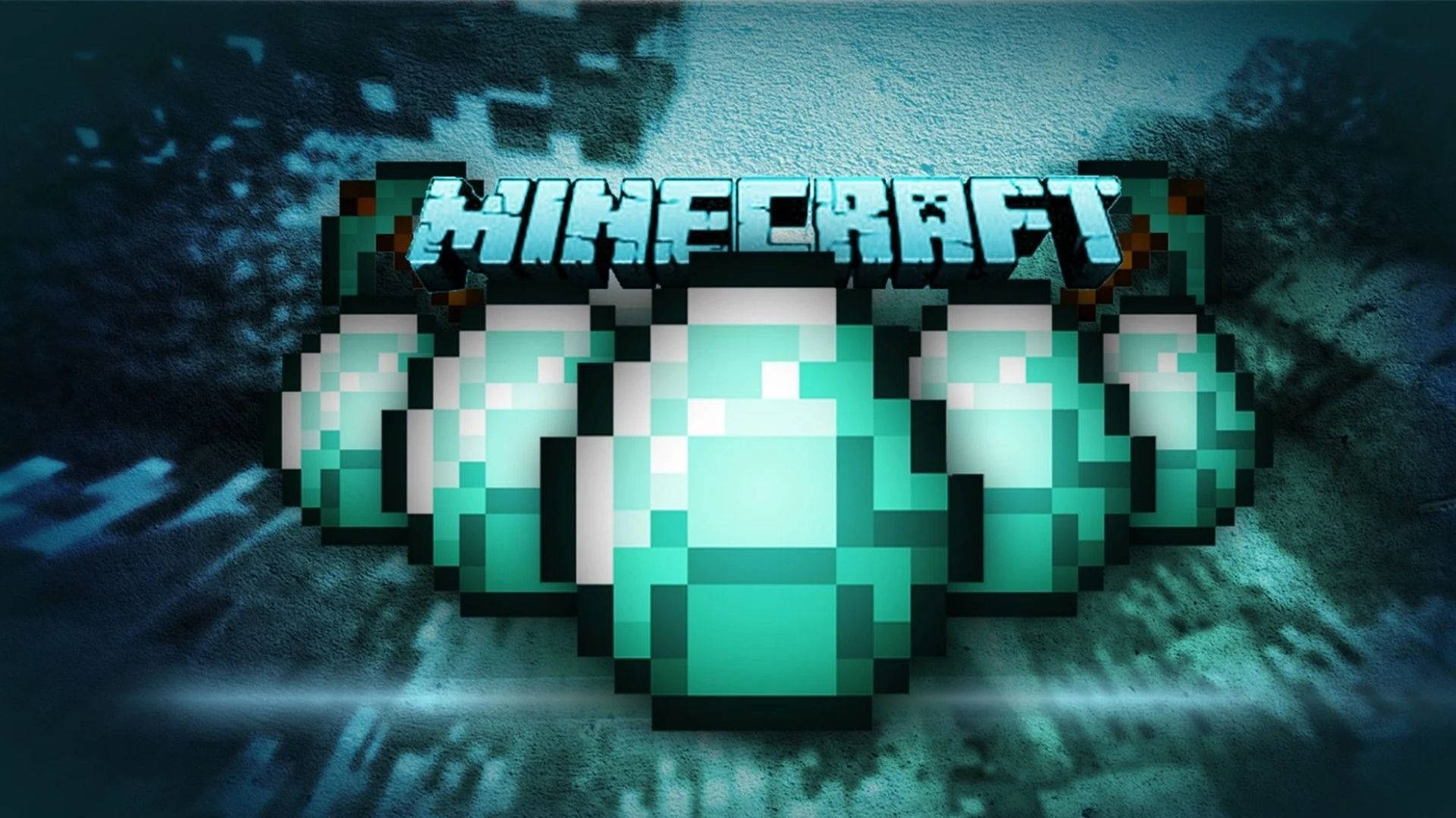 Minecraft Diamond Crystals Background