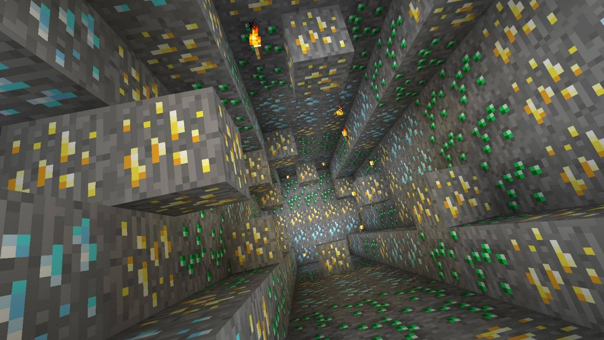 Minecraft Diamond Hole Background