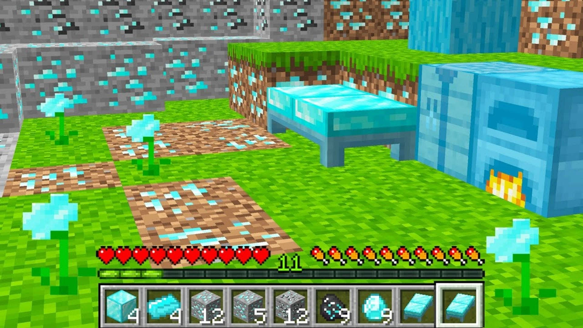 Minecraft Diamond Room Background