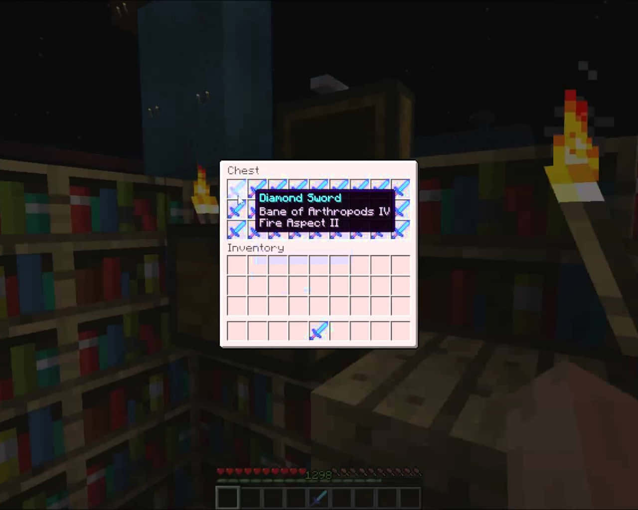 Minecraft Diamond Sword Inventory Background