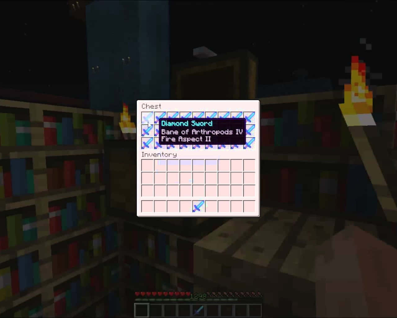 Minecraft Diamond Sword Inventory Background